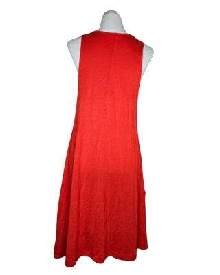 Robe mi- longue, rouge